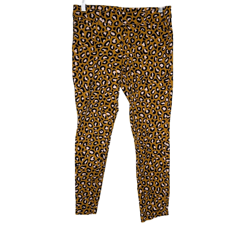 Old Navy Pants Womens 4 Brown Pink Leopard Pixie Colorful Office‎ Career Casual